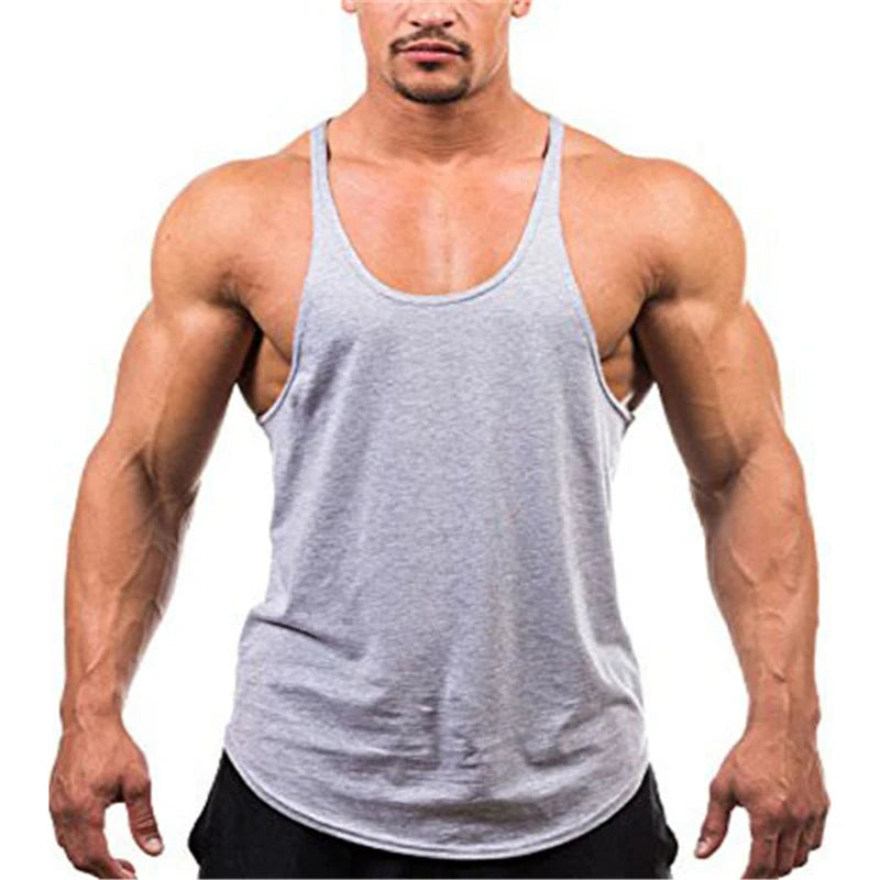 2023 New Men Bodybuilding Cotton Tank Top Gyms Fitness Hooded Vest Sleeveless Hoodie Casual Fashion Loose Workout Clothing