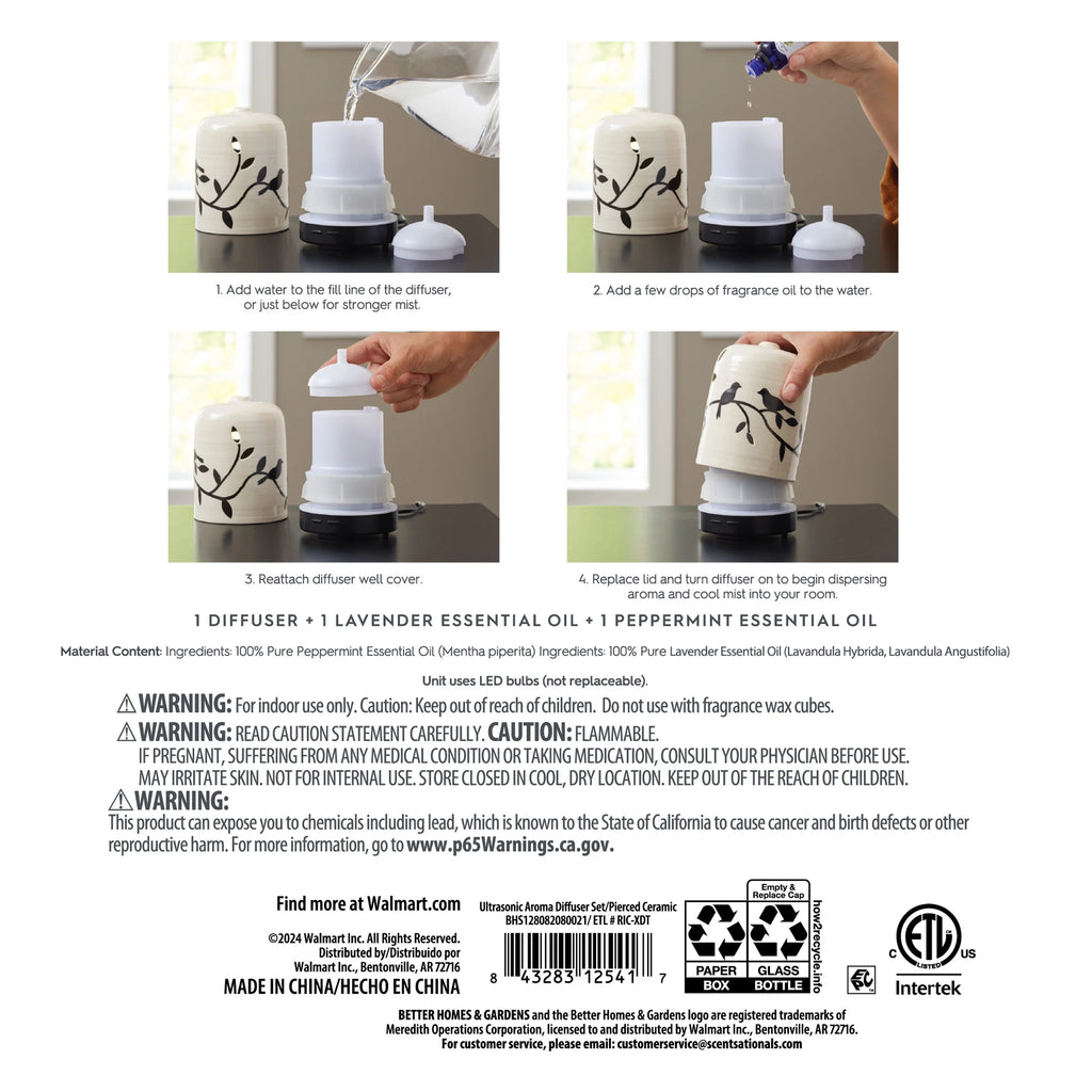 3 Piece Diffuser Set, Lavender Fields, 100 Ml